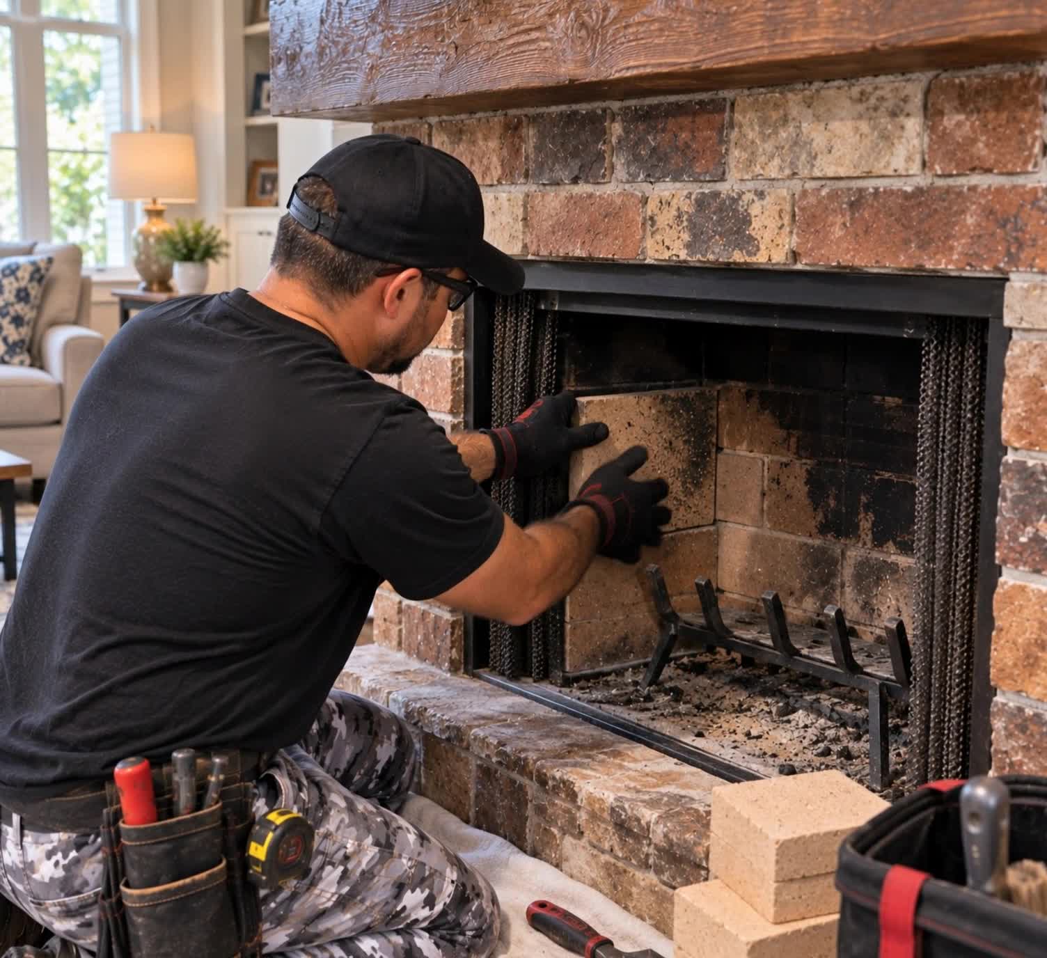 Wood-Burning Fireplace Repair