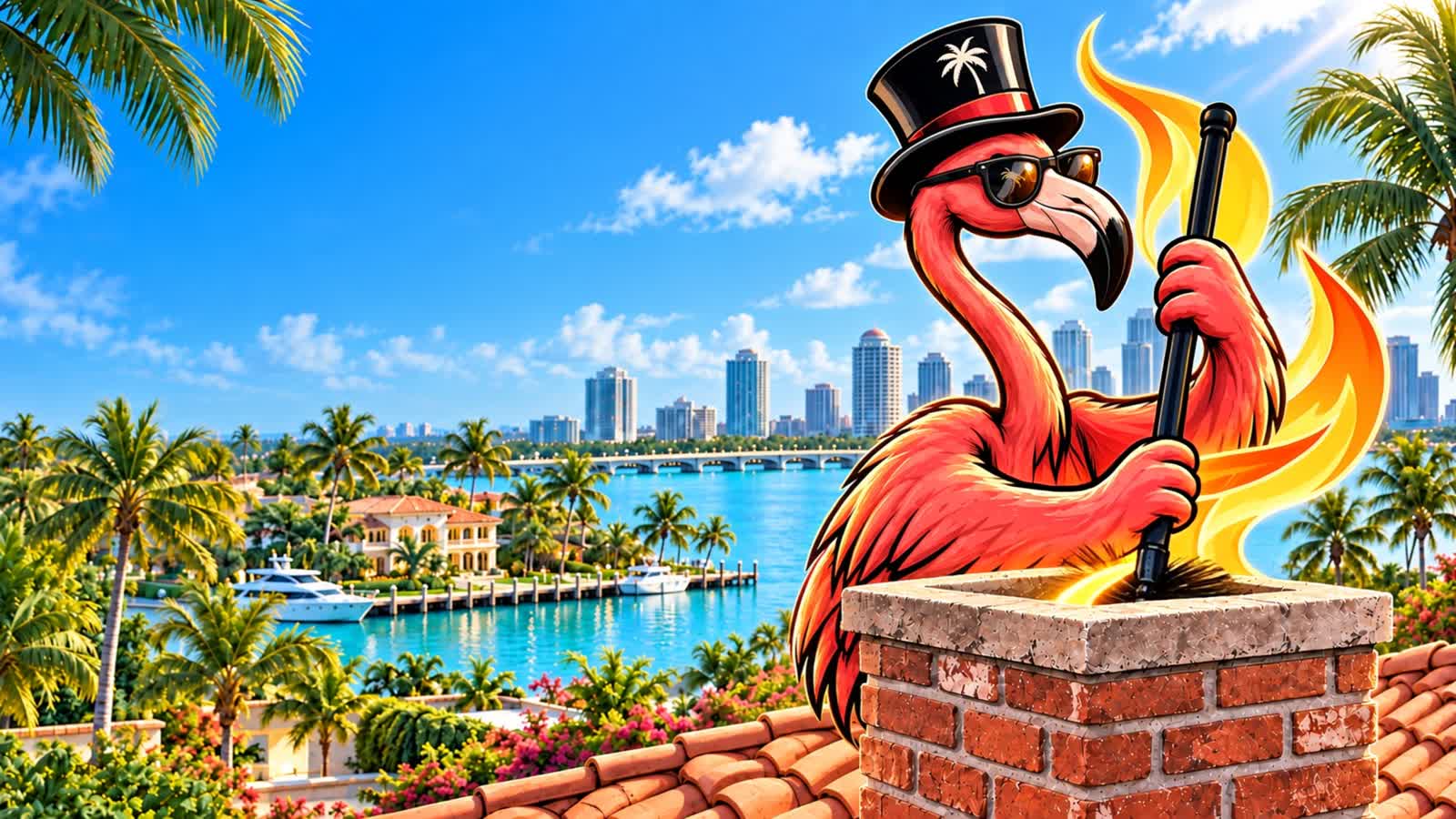 Flame Mingo chimney and fireplace work across South Florida